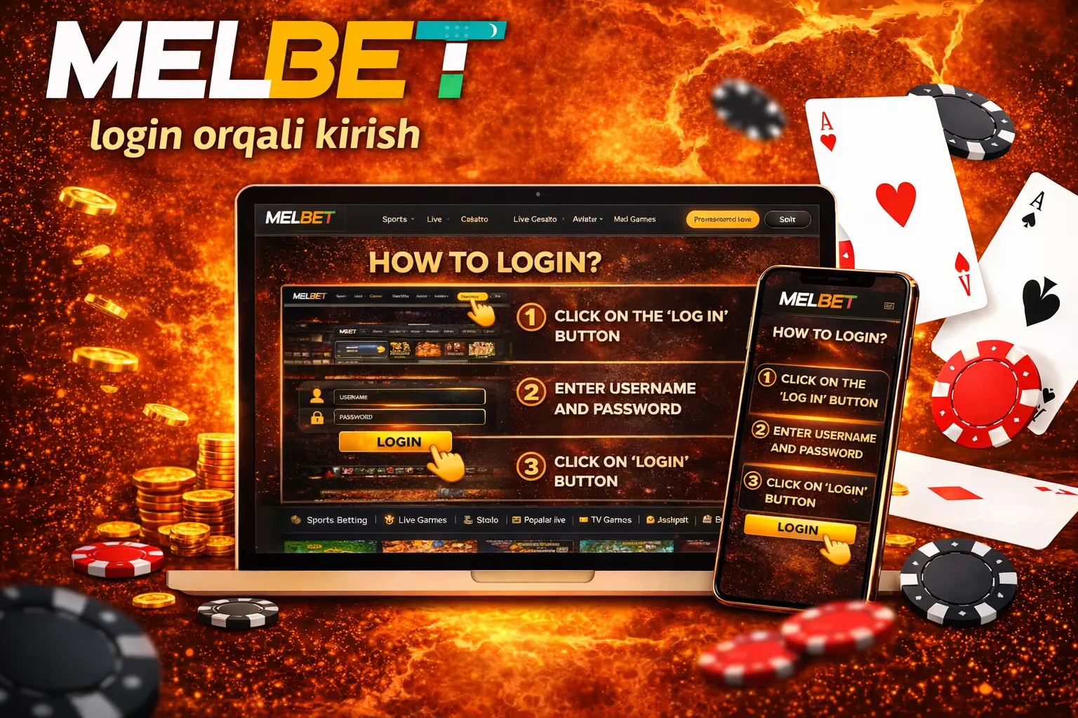 Melbet login orqali kirish